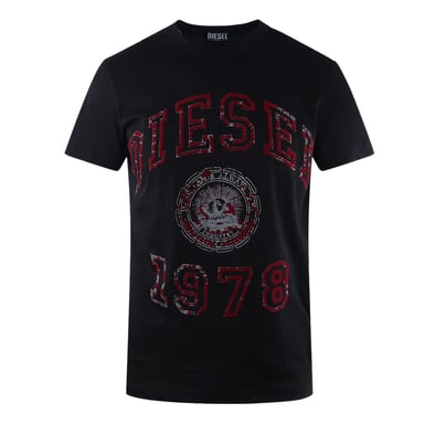 Diesel Stor Design Svart T-shirt
