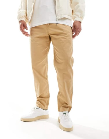 Parlez jansen relaxed chino trousers in tan