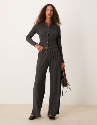 Miss Selfridge borstad ribbad vid byxa