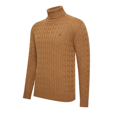 Cappuccino Italia Trui Aosta Cable Pullover Brown