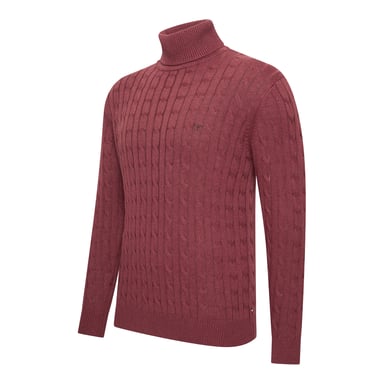 Cappuccino Italia Trui Aosta Cable Pullover Red
