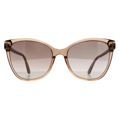 Tom Ford Cat Eye Dames Glimmend Lichtbruin Bruin Spiegel Ani FT0844
