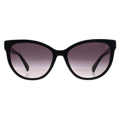 Max Mara Round Womens Shiny Black Smoke Grey Gradient MM0058 Logo 13