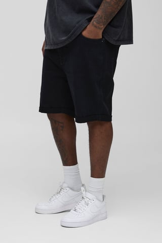 Plus Skinny Stretch Denim Shorts