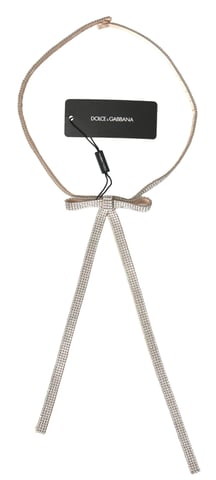 Dolce & Gabbana Beige Silke Klar Kristall Slips Midjebälte