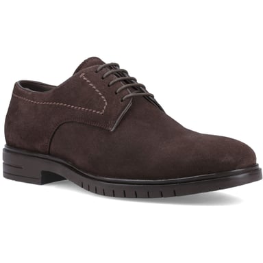 Hush Puppies Sterling Suede Leather Men's Chocolate Lace-Up Shoes