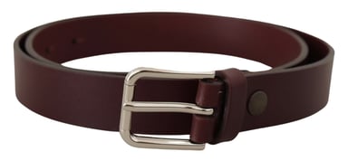 Dolce & Gabbana Marron Kalvskinn Silverfärgad Metallspänne Bälte