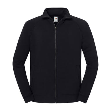 Fruit of the Loom Unisex Adult Iconic Premium Sweat Jacket (Black)