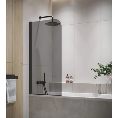 Badplaats Badwand torino 60 x 140 cm - zwart badscherm draaibaar 5
