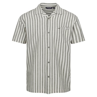 Regatta Mens Shorebay II Stripe Short-Sleeved Shirt (Fauna/Antique White)