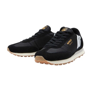 Patrick Heren Monza Suède Sneakers (Zwart/Wit)