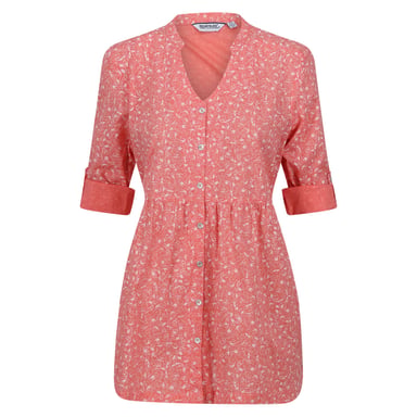 Regatta Womens/Ladies Nemora Birds Cotton Blouse (Shell Pink)