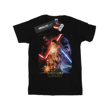 Star Wars Jongens Force Awakens Poster T-Shirt (Zwart)