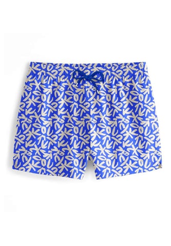 "Blue Geometric" Swim Shorts