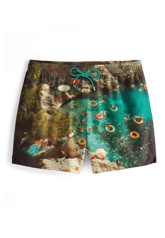 "Retro Holiday" Swim Shorts
