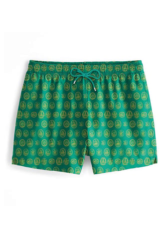 "Green Sailboats" Swim Shorts