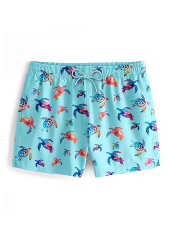 "Watercolor Turtle" Swim Shorts