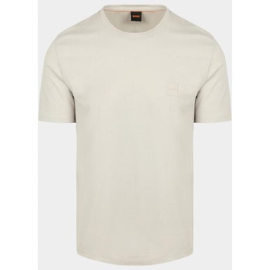 Tales Short Sleeve Crew Neck Logo Detail T-shirt in Light Grey