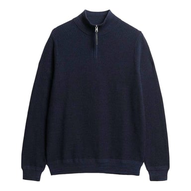 Superdry Cotton Texture Henley Knitted Jumper