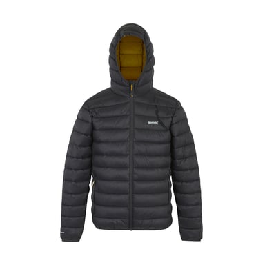 Regatta Mens Marizion Baffled Hooded Padded Jacket (Ash/Gold)