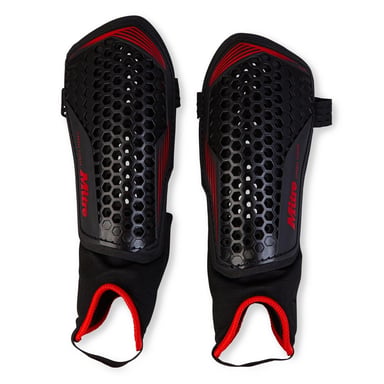 Mitre Unisex volwassene 2024 Aircell Technology Hockey Scheenbeschermers (Zwart/Rood)