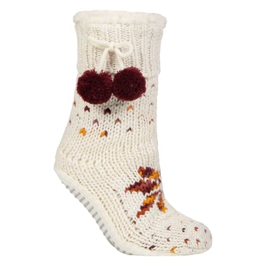 1 Par Dams Chunky Sherpa Fodrad Mysig Mockasin med Pom Pom - Varm Komfort