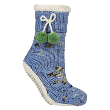 1 Par Dam Chunky Sherpa Fodrad Mysig Mockasin med Pom Pom - Varm Komfort