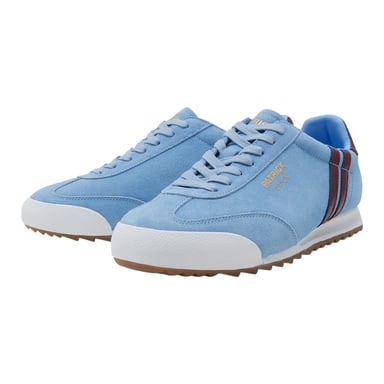 Patrick Mens Dijon Suede Running Trainers (Sky Blue/Burgundy/White)