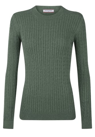 Pullover Cableknit Crewneck Pullover