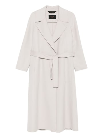 Cream Wool Belted Coat