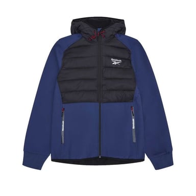 Reebok Mens Mixed Media Jacket (Batik Blue)