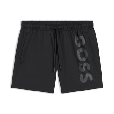 Men's Boss Octopus Logo Print Swim Shorts in Grey