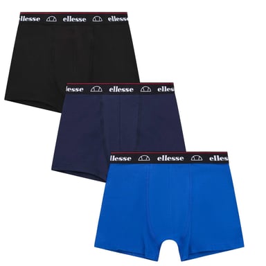 Ellesse Mens Muxel885 Boxer Shorts (Pack of 3) (Black/Navy/Blue)