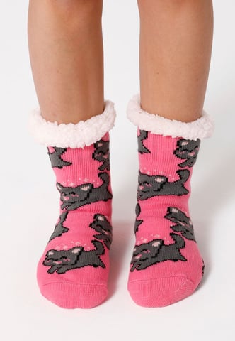 "Happy Kitten" Sherpa Socks