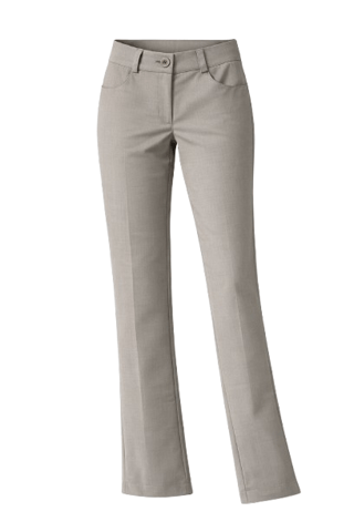 Tailored Straight-Leg Pants in Soft Neutral Tone