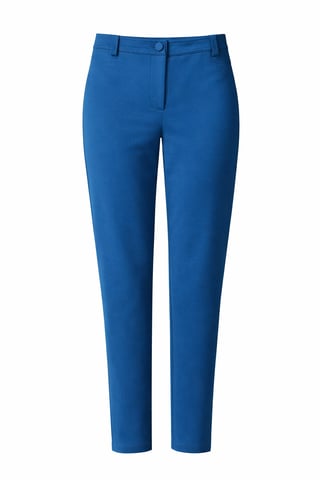 Tailored Slim-Fit Stretch Pants in Deep Blue