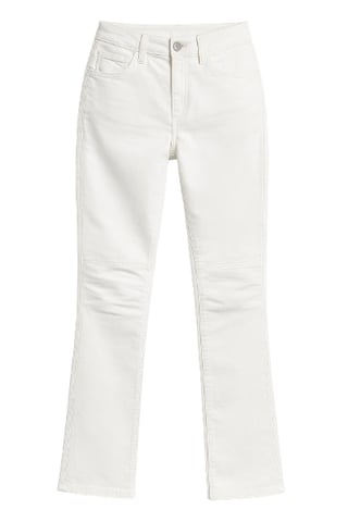 Slim-Fit White Stretch Pants