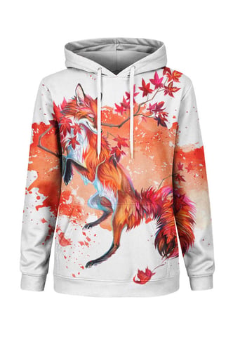 "Japanese Maple Fox" Hoodie