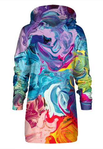 "Paintjob" Oversize Hoodie Dress