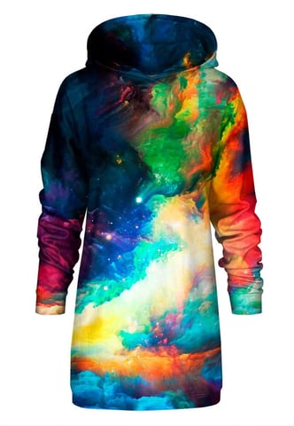"Colorful Space" Oversize Hoodie Dress