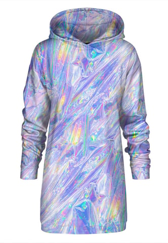 "Magic Foil" Oversize Hoodie Dress