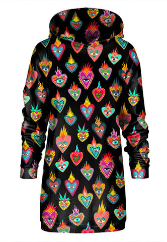 "Mexican Hearts" Oversize Hoodie Dress
