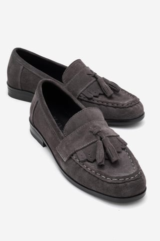 Lupen Leren Kwast Loafer Dames