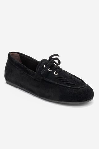 Lorven Läder Snörning Loafer Dam