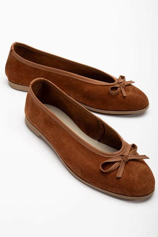Freya Leather Ballerina Flats