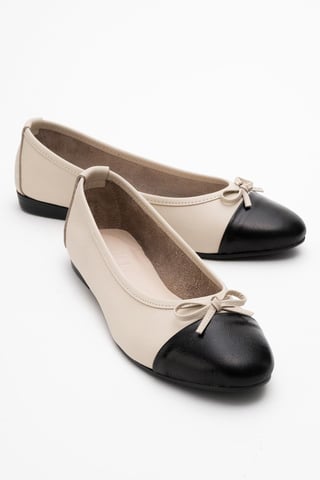 Rayne Cap Toe Leather Ballet Flats Women