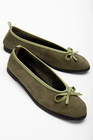 Freya Leather Ballerina Flats