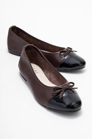 Rayne Cap Toe Leather Ballet Flats Women