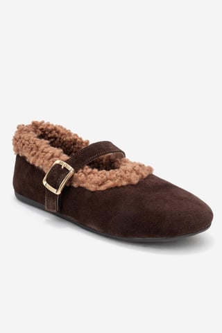 Guin Leather Strap Flat Women