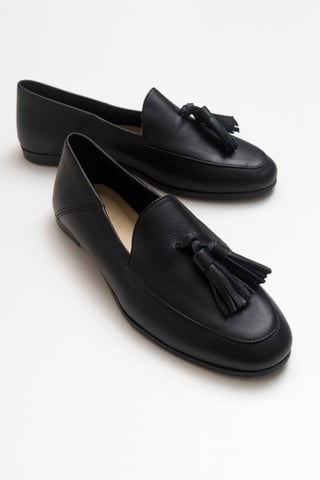 Mona Soft Leather Tassel Loafer Women